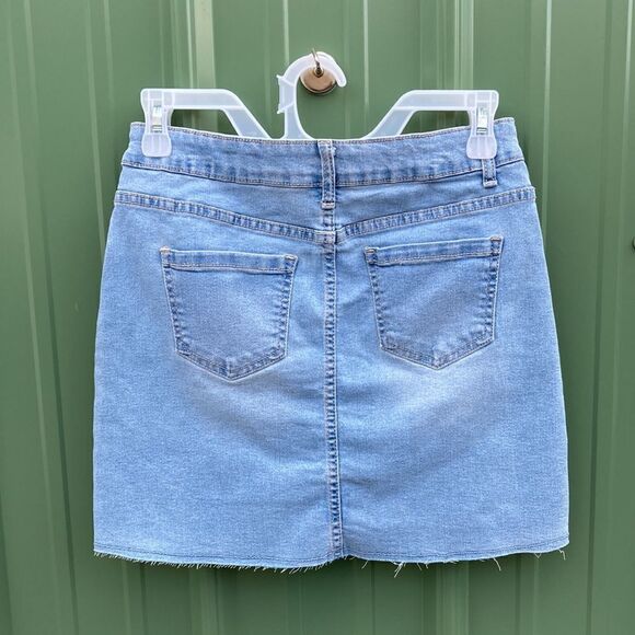 Girls Denim Distressed Skirts & Bermuda Vintage Straight High Rise Shorts Size L - Picture 5 of 15